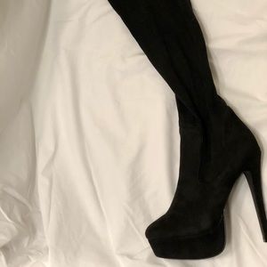 Black over the knee boots